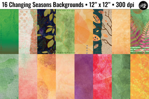 Changing Seasons Collage and Watercolor