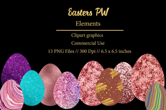 Easter Brush Stroke Clipart for Creators
