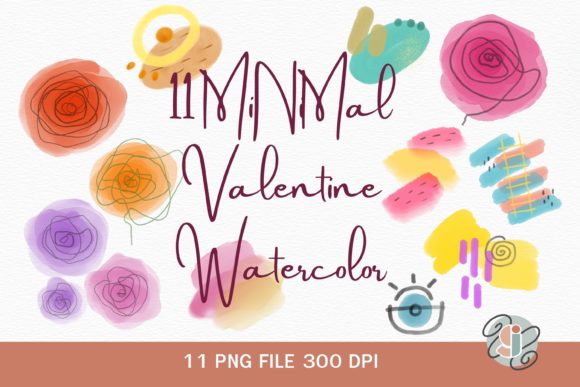 Elevate Your Creative Projects with 11 Minimal Valentine Watercolor Clipart