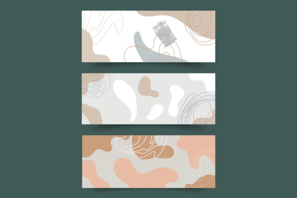 Neutral Abstract Shapes Banner: Elevating Brand Aesthetics with Minimalist Design